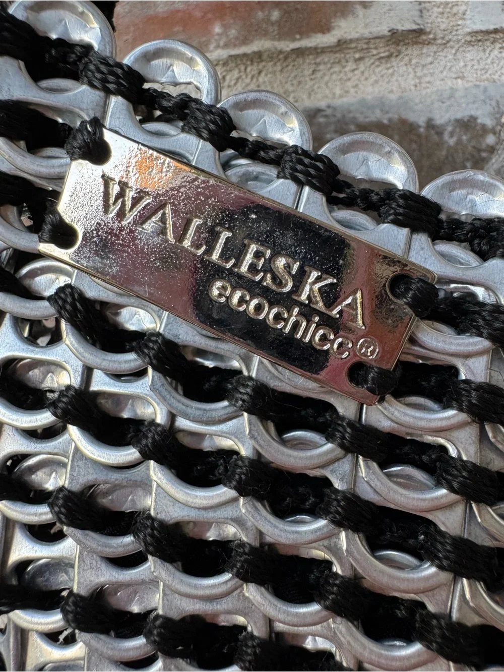 Walleska Ecochicc Handmade Recycled Soda Pop Tab Shoulder Bag. A PIECE OF ART!